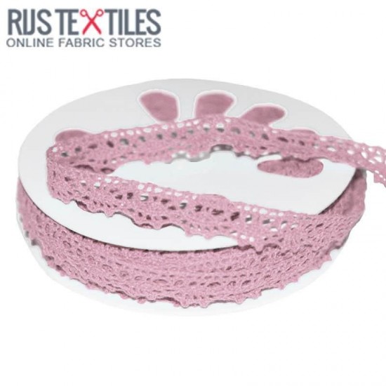 Crochet Lace Trim Light Pink 15mm Crochet Lace Trim Light Pink 15mm