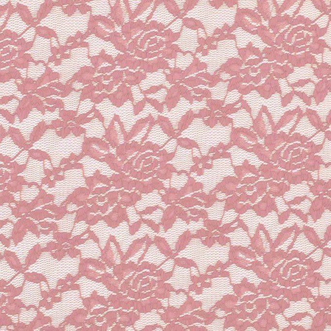 Kant Stof Stretch Oud Roze - (Kant Stoffen)