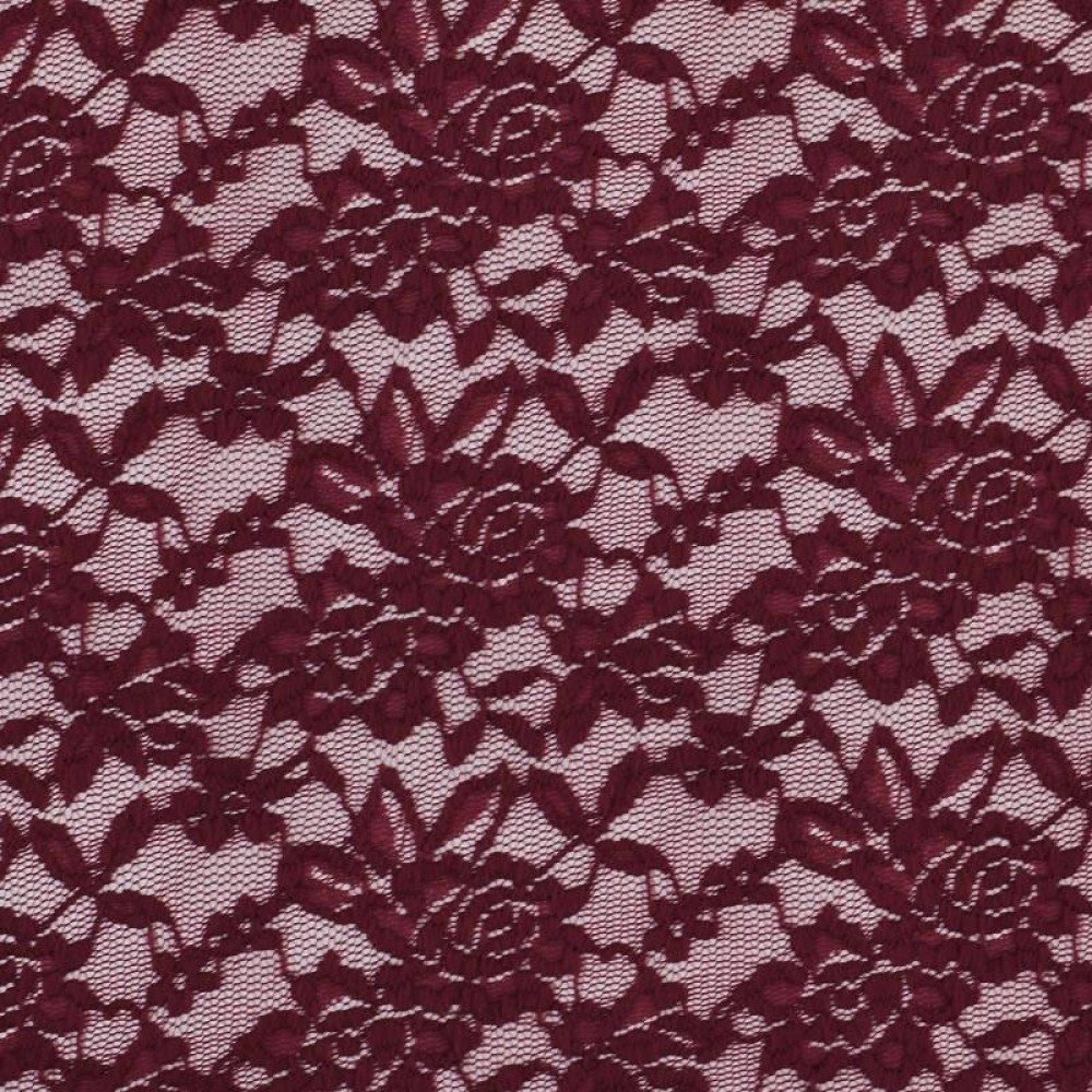 Lace Fabric Stretch Bordeaux Lace Fabric Stretch Bordeaux