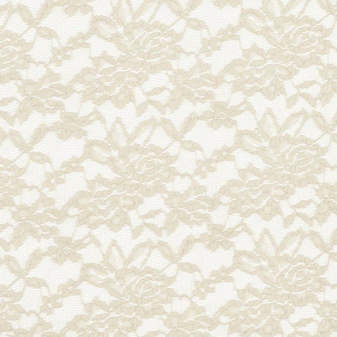 Tissu Dentelle Élastique Écru - (Dentelle Tissu )