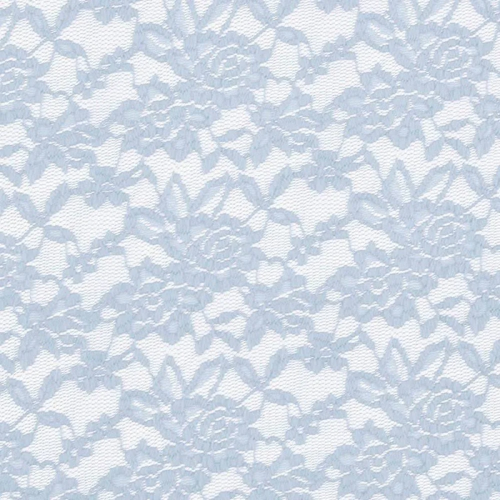 Tessuto Pizzo Stretch Blu Chiaro Tessuto Pizzo Stretch Blu Chiaro