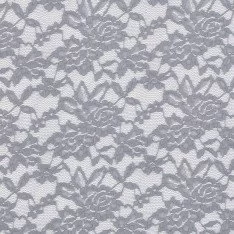 Tissu Dentelle Élastique Gris Clair