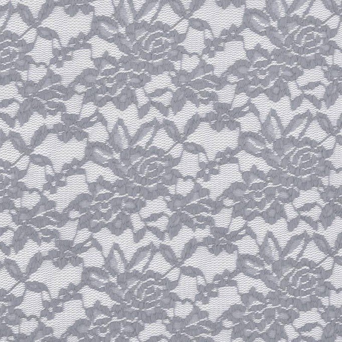Kant Stof Stretch Light Grijs - (Kant Stoffen)