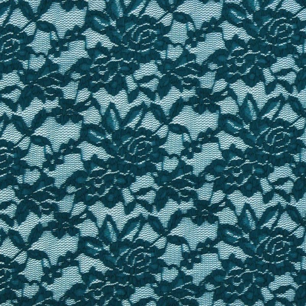 Tessuto Pizzo Stretch Petrolio Tessuto Pizzo Stretch Petrolio