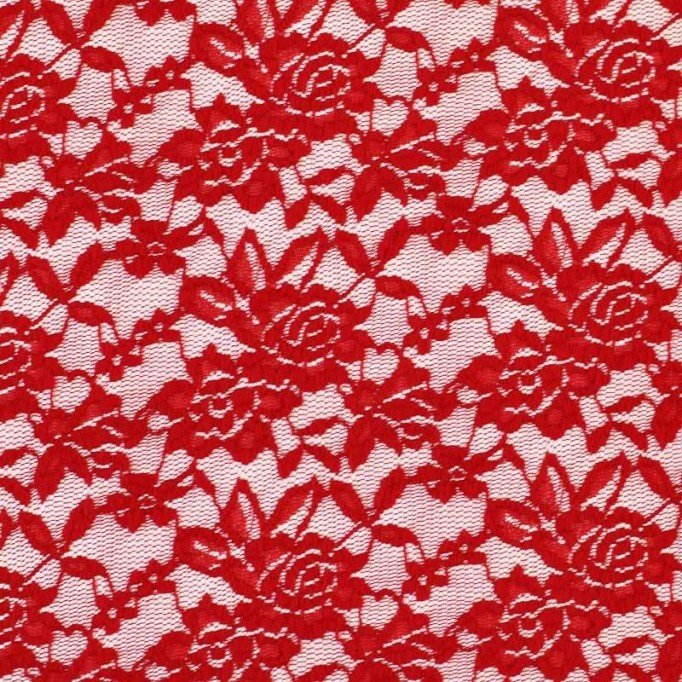 Kant Stof Stretch Rood - (Kant Stoffen)