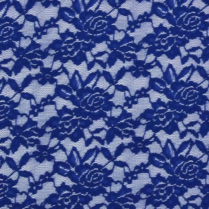 Tissu Dentelle Élastique Cobalt - (Dentelle Tissu )