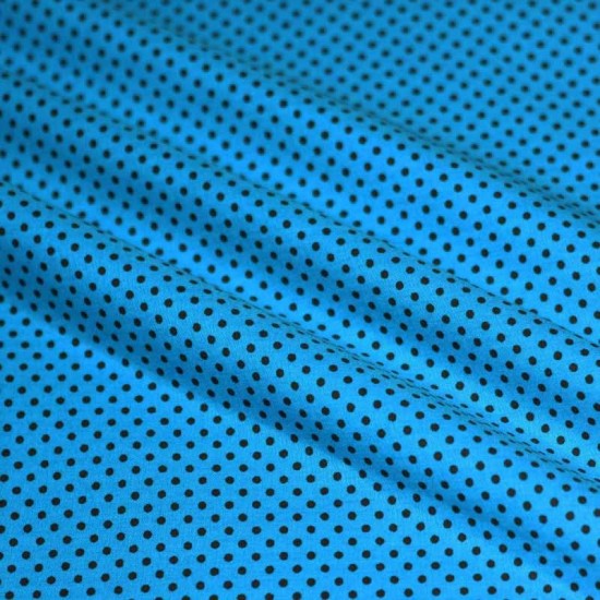Polka Dot Fabric Aqua / Brown 2mm Polka Dot Fabric Aqua / Brown 2mm