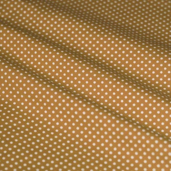 Polka Dot Fabric Beige / White 2mm Polka Dot Fabric Beige / White 2mm