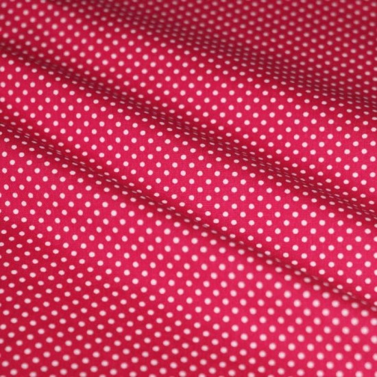 Polka Dot Fabric Fuchsia / White 2mm Polka Dot Fabric Fuchsia / White 2mm