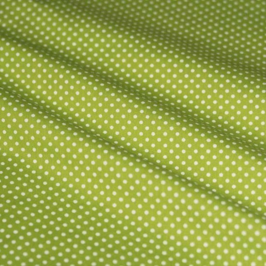 Polka Dot Fabric Lime / White 2mm Polka Dot Fabric Lime / White 2mm