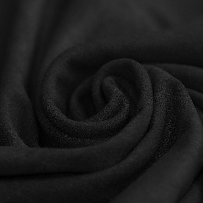 Stretch Imitatie Suède Stof Zwart - (Suede Stoffen)