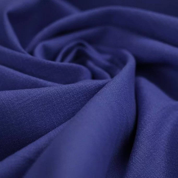 Tissu Lin Stretch Cobalt - (Tissus De Mode)
