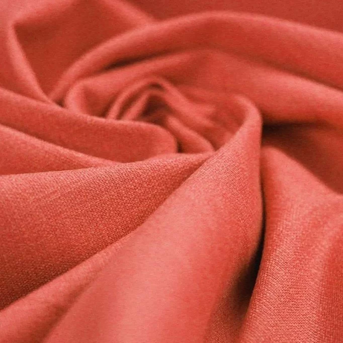 Stretch Leinenstoff Korallenrosa - (Modestoffe)