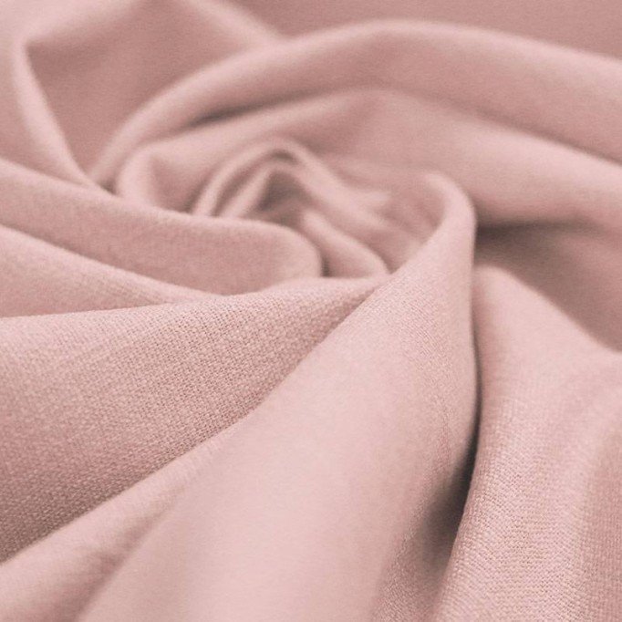 Stretch Linnen Stof Oud Roze - (Mode Stoffen)