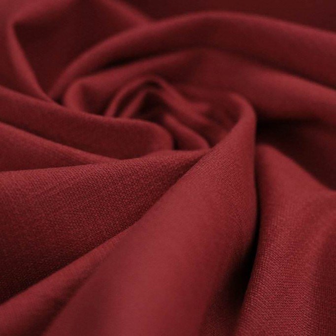 Stretch Leinenstoff Bordeaux - (Modestoffe)