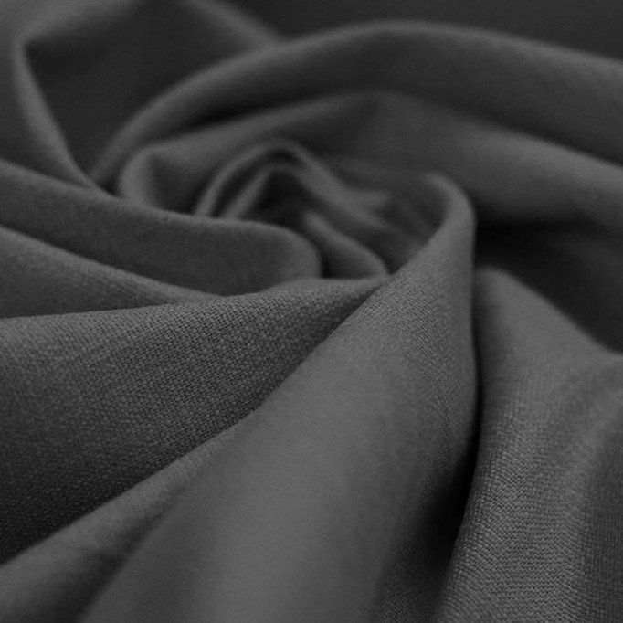 Tissu Lin Stretch Gris Foncé - (Tissus De Mode)