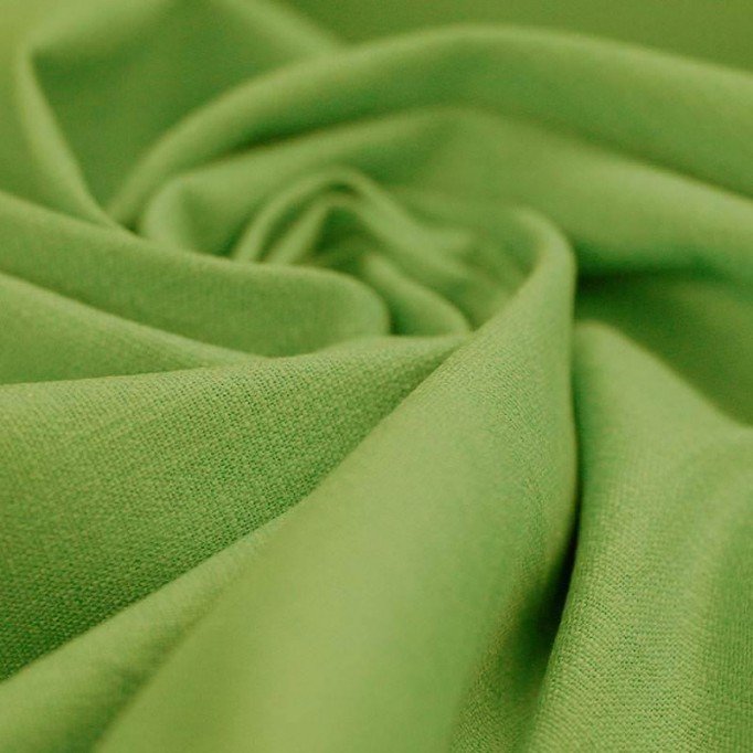 Stretch Linnen Stof Lime - (Mode Stoffen)