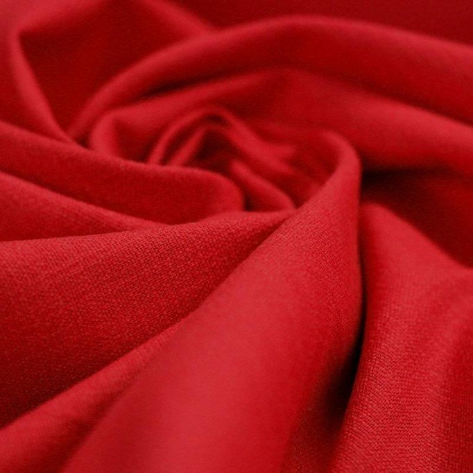 Hørstof Stretch Rød - (Fashion Stoffer)