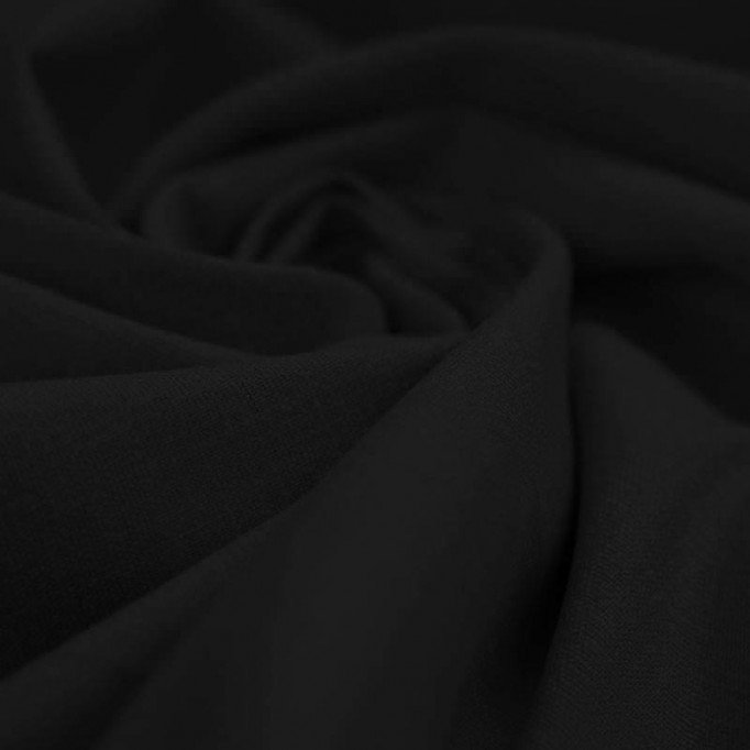 Tissu Lin Stretch Noir - (Tissus De Mode)