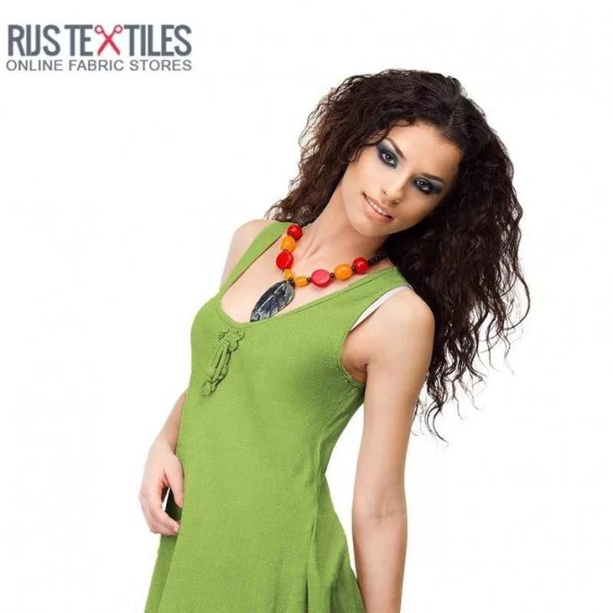 Stretch Leinenstoff Lime - (Modestoffe)