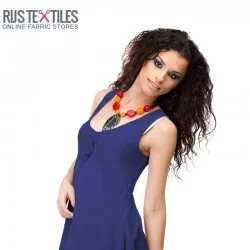 Tessuto Lino Elastica Cobalto