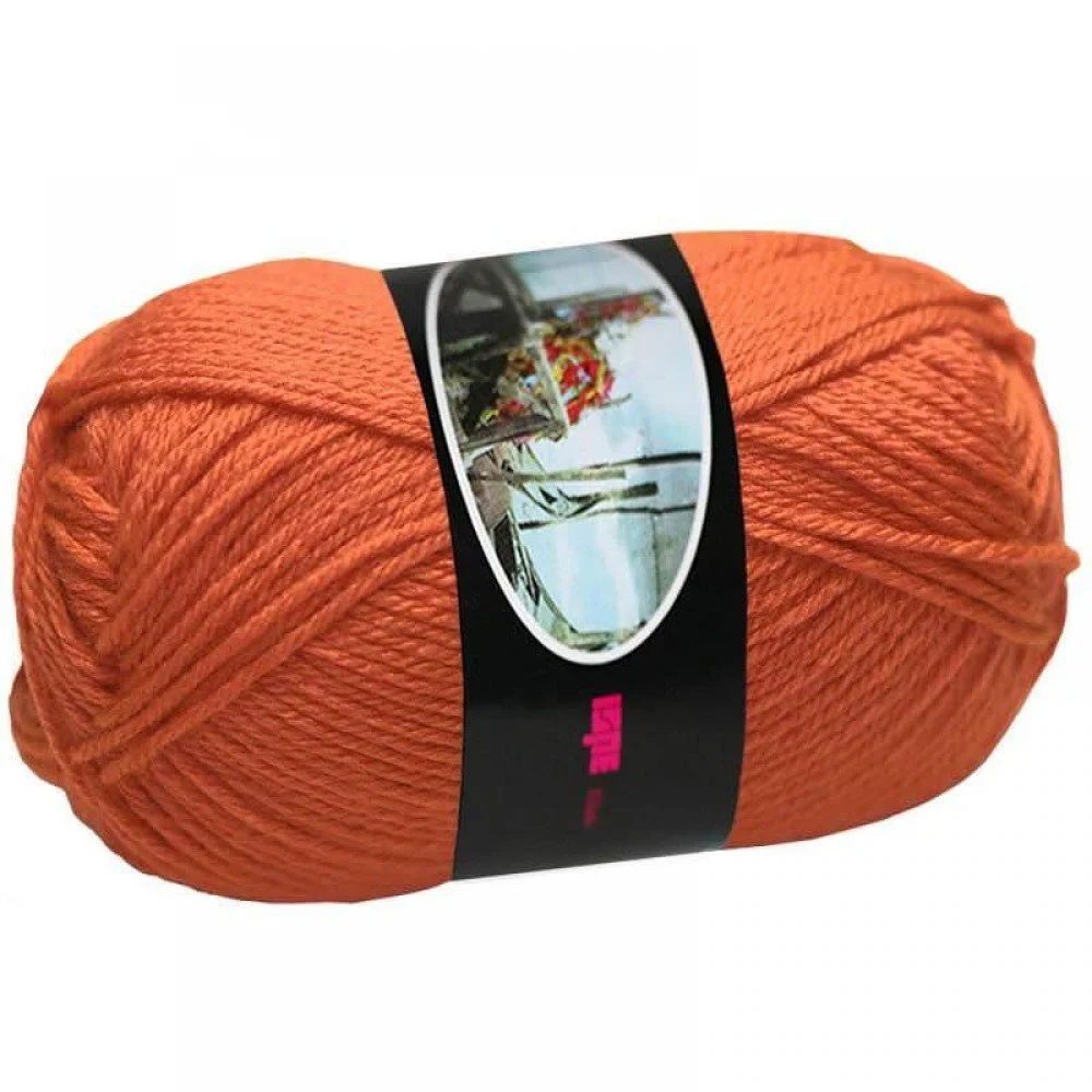 Strickwolle ISPE Nadelstärke 4 Dunkel Orange Strickwolle ISPE Nadelstärke 4 Dunkel Orange