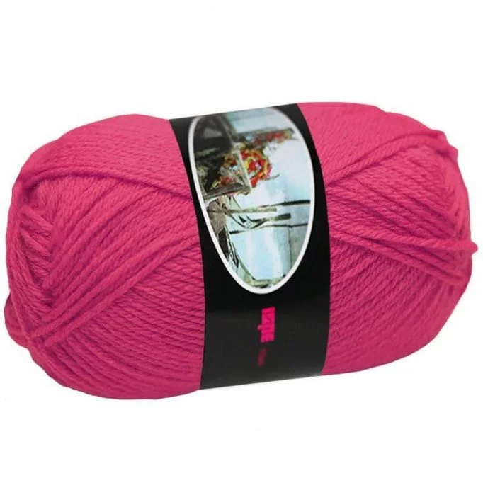 Strickwolle ISPE Nadelstärke 4 Fuchsia - (Wolle Strickgarn Nadel Größe 4)