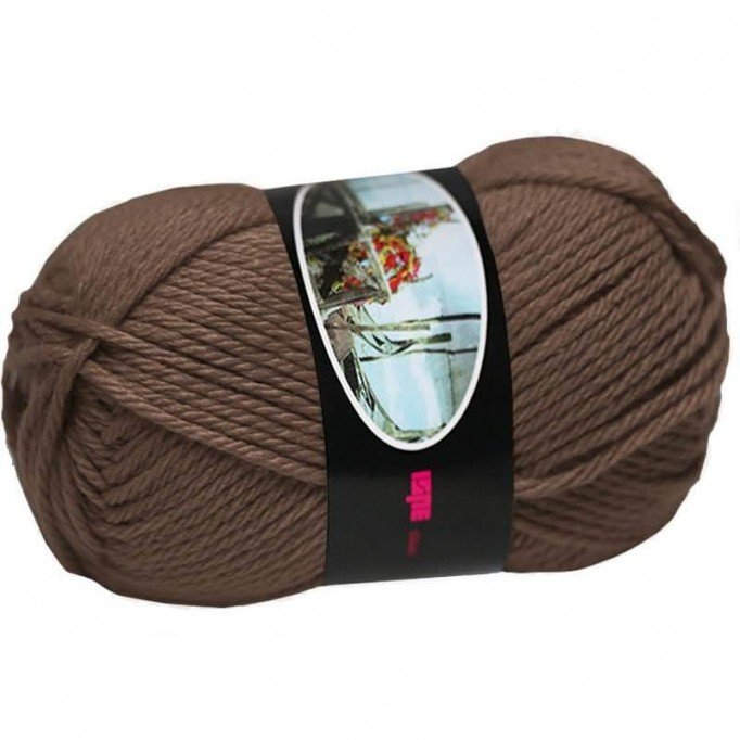Fils à Tricoter Laine ISPE Aiguilles 5,5 - 6 Brun - (Fils à Tricoter De Laine Aiguilles 5,5 - 6)