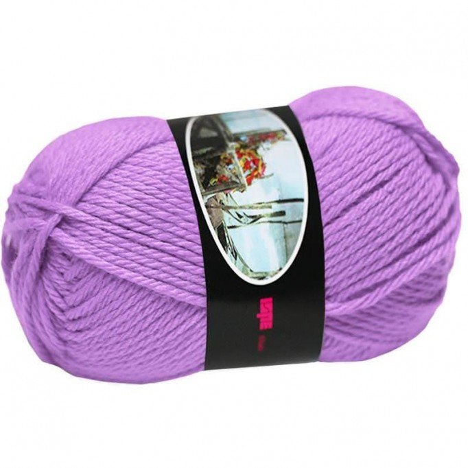 Knitting Wool ISPE Needle Size 5,5 - 6 Lilac - (Wool Knitting Yarn Needle Size 5,5 - 6)