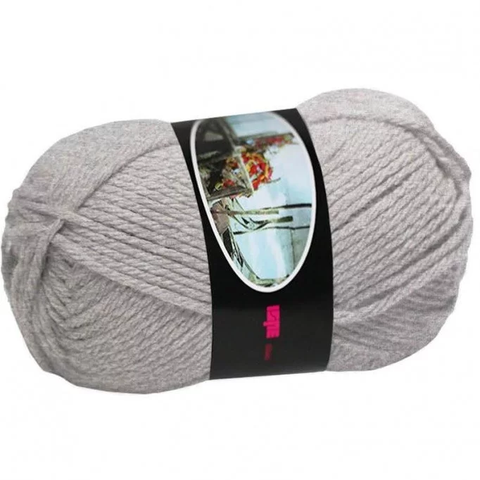 Fils à Tricoter Laine ISPE Aiguilles 5,5 - 6 Gris Mêlée - (Fils à Tricoter De Laine Aiguilles 5,5 - 6)