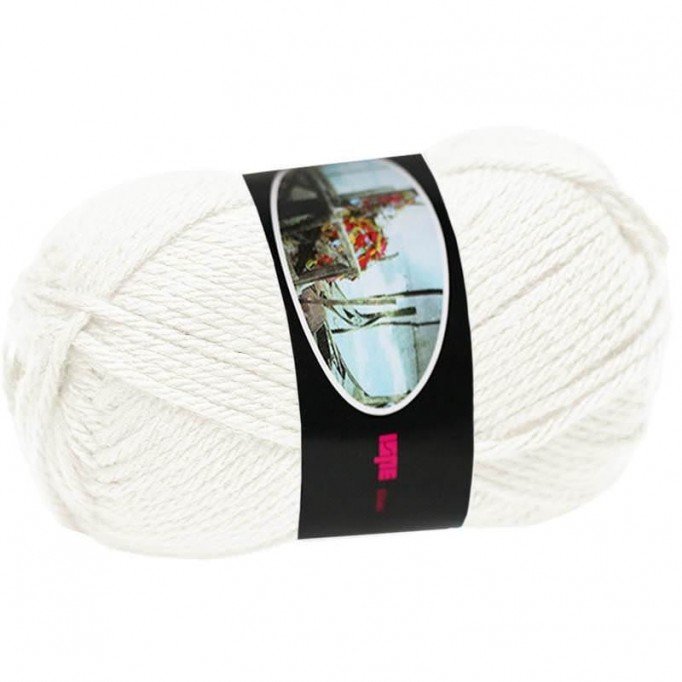 Knitting Wool ISPE Needle Size 5,5 - 6 Ecru - (Wool Knitting Yarn Needle Size 5,5 - 6)
