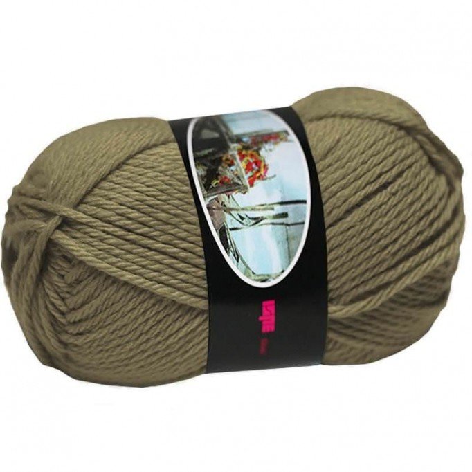 Knitting Wool ISPE Needle Size 5,5 - 6 Olive - (Wool Knitting Yarn Needle Size 5,5 - 6)