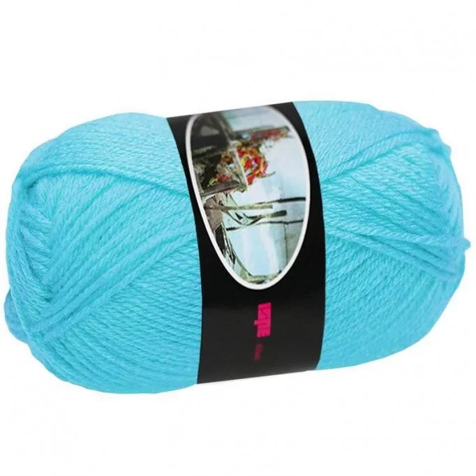 Strickwolle ISPE Nadelstärke 4 Türkis - (Wolle Strickgarn Nadel Größe 4)