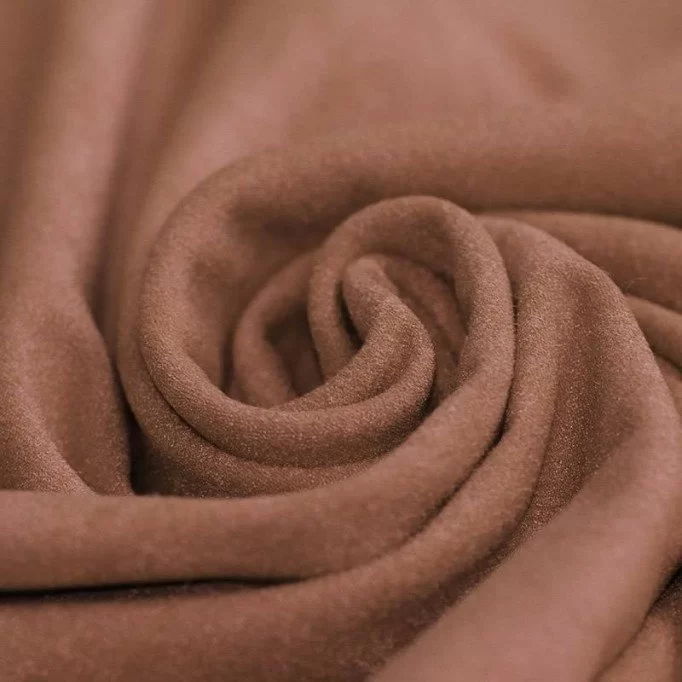 Imiteret Stretch Ruskind Stof Camel - (Ruskind Stof)
