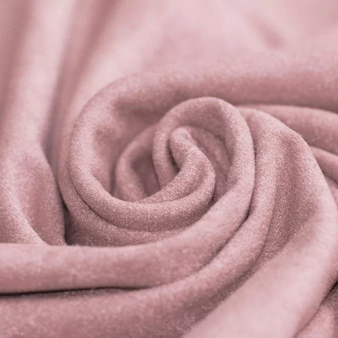 Stretch Imitatie Suède Stof Oud Roze - (Suede Stoffen)