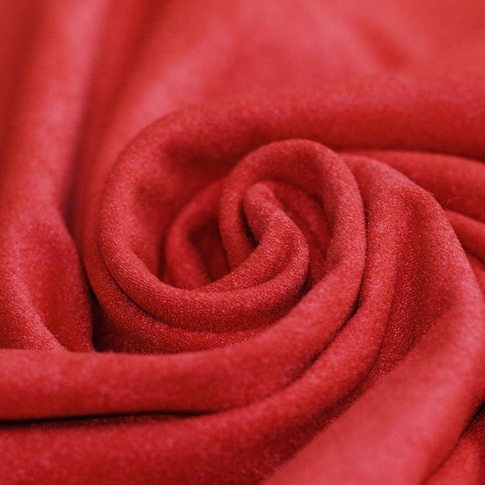 Stretch Wildleder Imitat Stoff Rot - (Wildleder Stoffe )