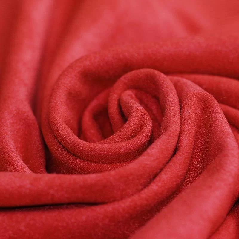 Stretch Suède Stof (Dubbelzijdig Geborsteld) Rood