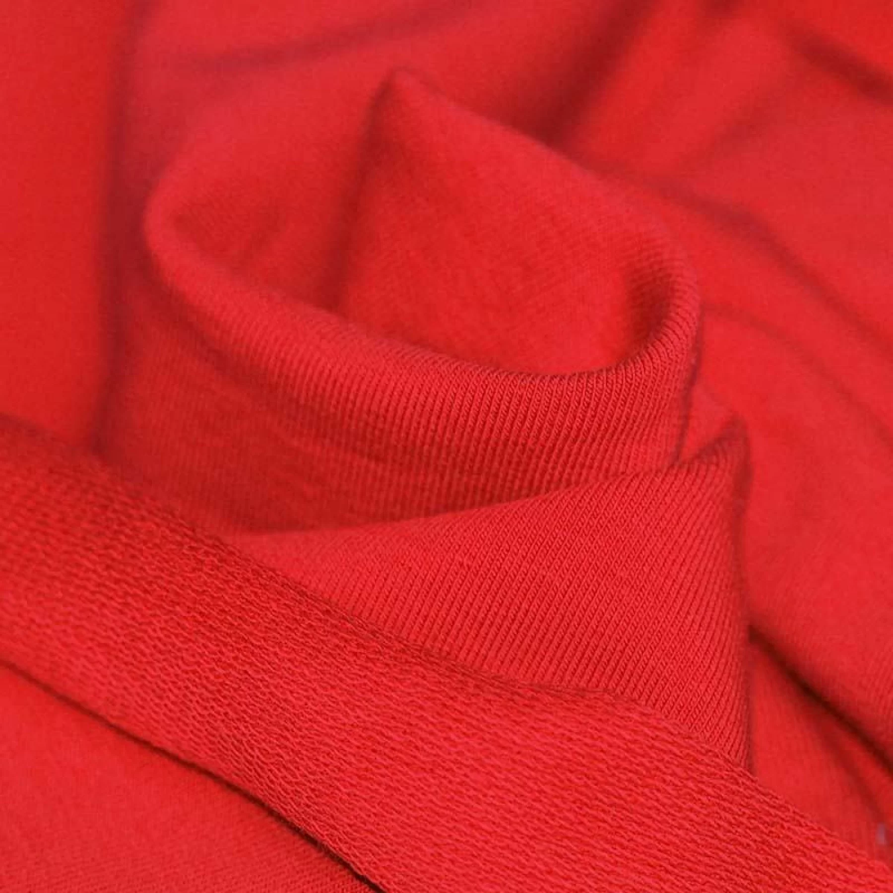 Tissu French Terry rouge pas cher! French Terry de 40 couleurs.