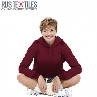 Tessuto Felpa Cotone Bordeaux - (Tessuti Felpa Cotone (Rovescio Garzato) )