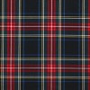 Scottish Tartan Fabric Black Stuwart