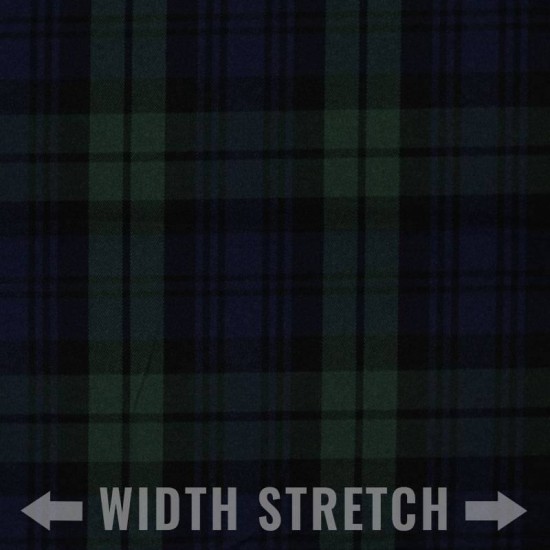 Scottish Tartan Fabric Stretch Black Watch Scottish Tartan Fabric Stretch Black Watch