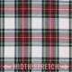Scottish Tartan Fabric Stretch White Stuwart Scottish Tartan Fabric Stretch White Stuwart