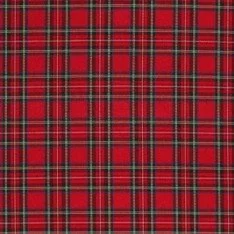 Scottish Tartan Fabric Small Red Stuwart