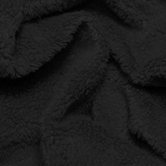 Curly Teddy Fabric Black Curly Teddy Fabric Black