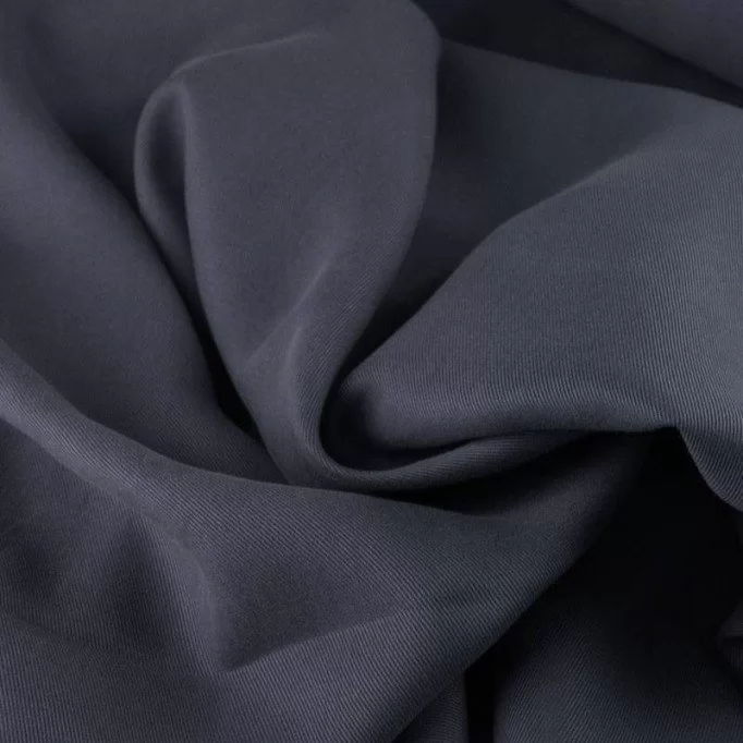 Tessuto Tencel Di Saia Jeans Scuro - (Tessuti Moda)