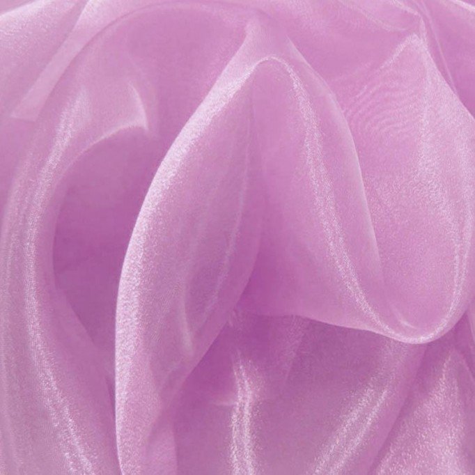 Tissu Organza Lilas Rose - (Tissu Organza)