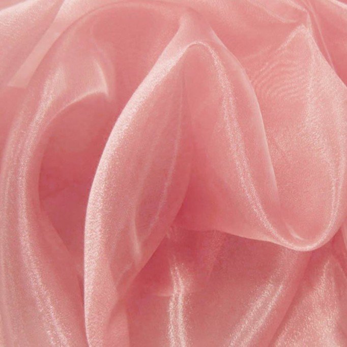 Tissu Organza Rose Foncé - (Tissu Organza)