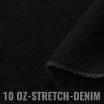 Tissu Jeans Stretch 10-OZ Noir - (Tissu Jeans Coton)