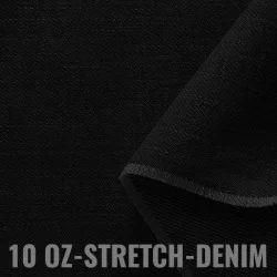 Tessuto Jeans Di Cotone Elasticizzato 10-OZ Nero