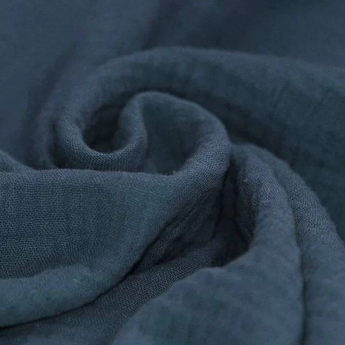 Double Gauze Fabric Dark Jeans - (Deco Fabrics)